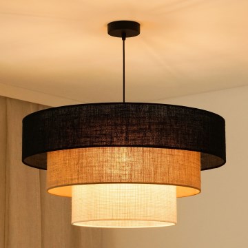 Brilagi - Lestenec na vrvici ASPEN LUNETA 1xE27/15W/230V pr. 60 cm črna/bež/krem barva