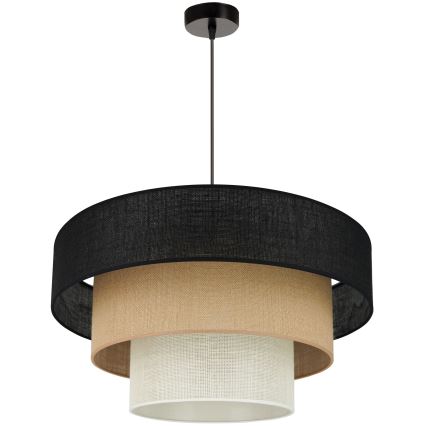 Brilagi - Lestenec na vrvici ASPEN LUNETA 1xE27/15W/230V pr. 60 cm črna/bež/krem barva