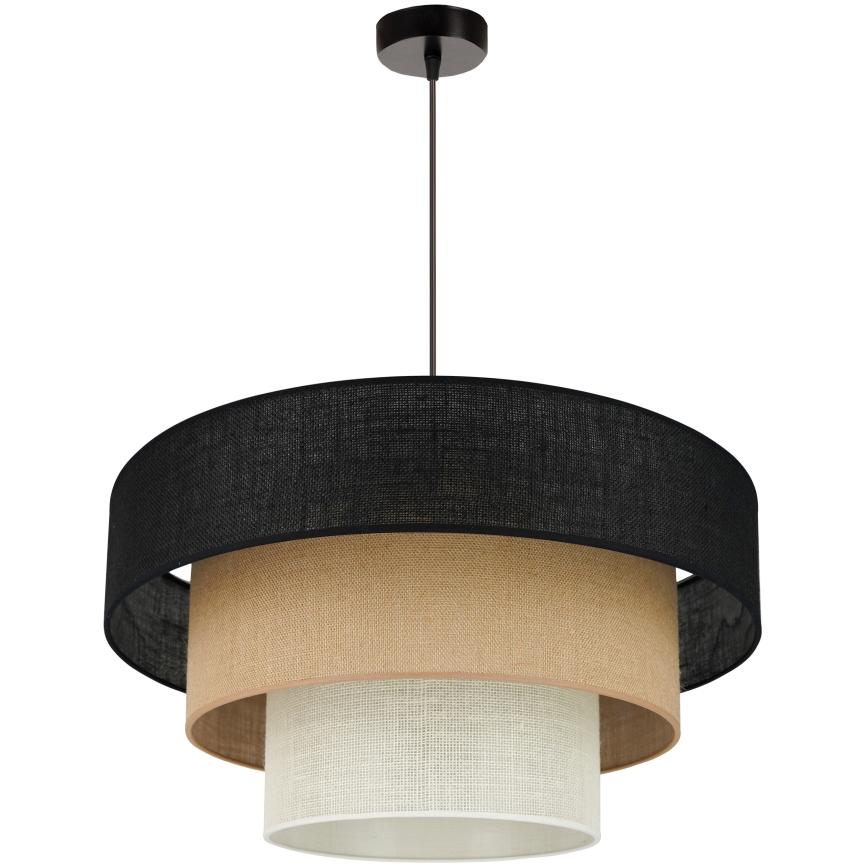 Brilagi - Lestenec na vrvici ASPEN LUNETA 1xE27/15W/230V pr. 60 cm črna/bež/krem barva