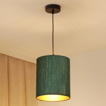 Brilagi - Lestenec na vrvici BOSTON ROLLER 1xE27/15W/230V pr. 21 cm slama zelena/zlata