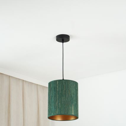 Brilagi - Lestenec na vrvici BOSTON ROLLER 1xE27/15W/230V pr. 21 cm slama zelena/zlata