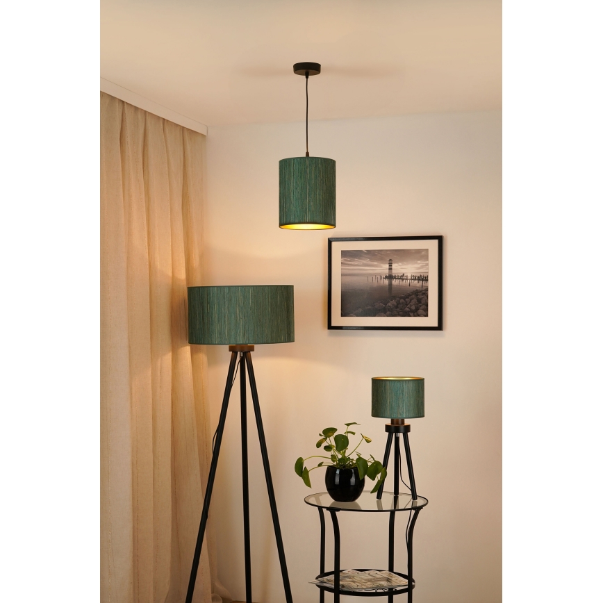 Brilagi - Lestenec na vrvici BOSTON ROLLER 1xE27/15W/230V pr. 21 cm slama zelena/zlata