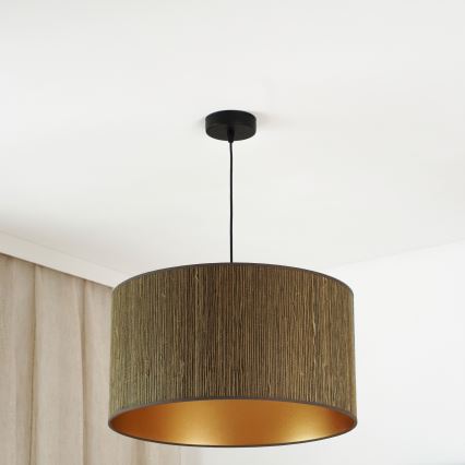 Brilagi - Lestenec na vrvici BOSTON ROLLER 1xE27/15W/230V pr. 45 cm slama rjava/zlata