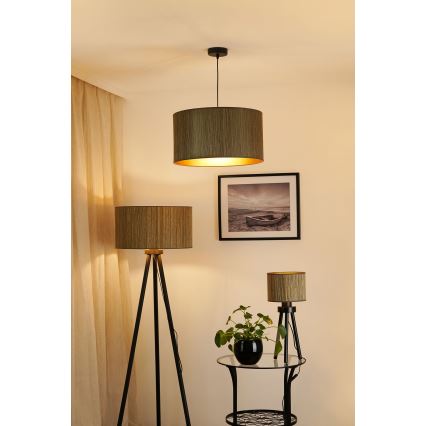 Brilagi - Lestenec na vrvici BOSTON ROLLER 1xE27/15W/230V pr. 45 cm slama rjava/zlata