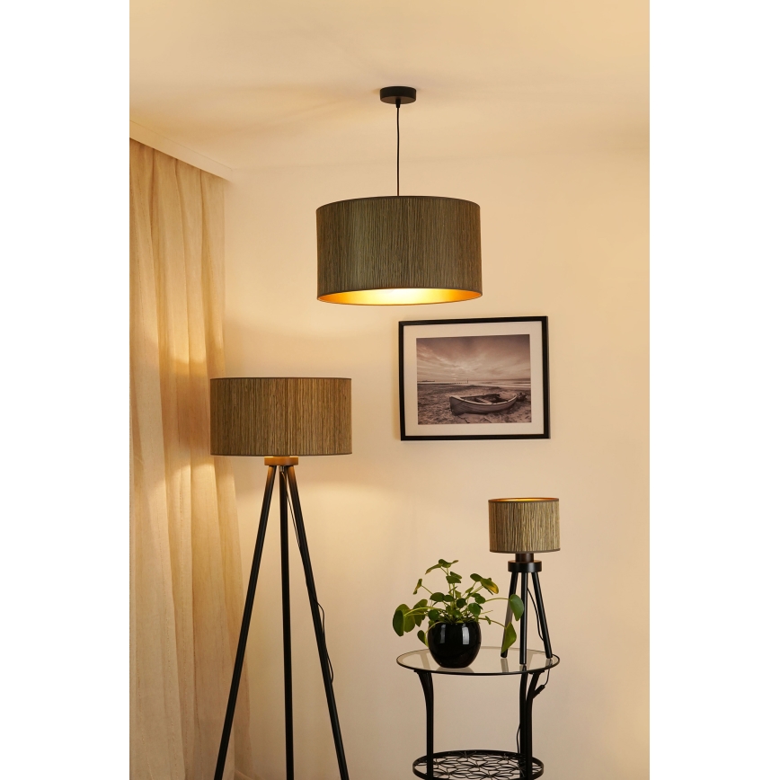 Brilagi - Lestenec na vrvici BOSTON ROLLER 1xE27/15W/230V pr. 45 cm slama rjava/zlata