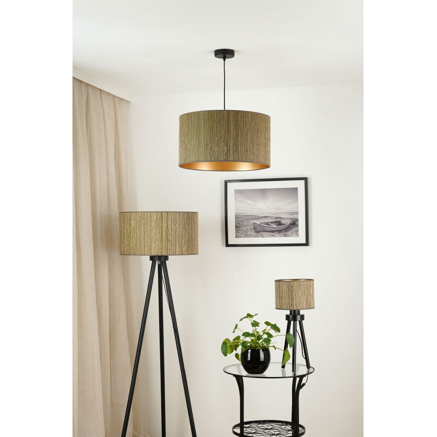 Brilagi - Lestenec na vrvici BOSTON ROLLER 1xE27/15W/230V pr. 45 cm slama rjava/zlata