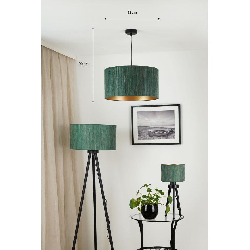 Brilagi - Lestenec na vrvici BOSTON ROLLER 1xE27/15W/230V pr. 45 cm slama zelena/zlata