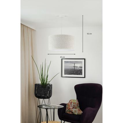 Brilagi - Lestenec na vrvici BOUCLE ROLLER 1xE27/15W/230V pr. 45 cm krem barva