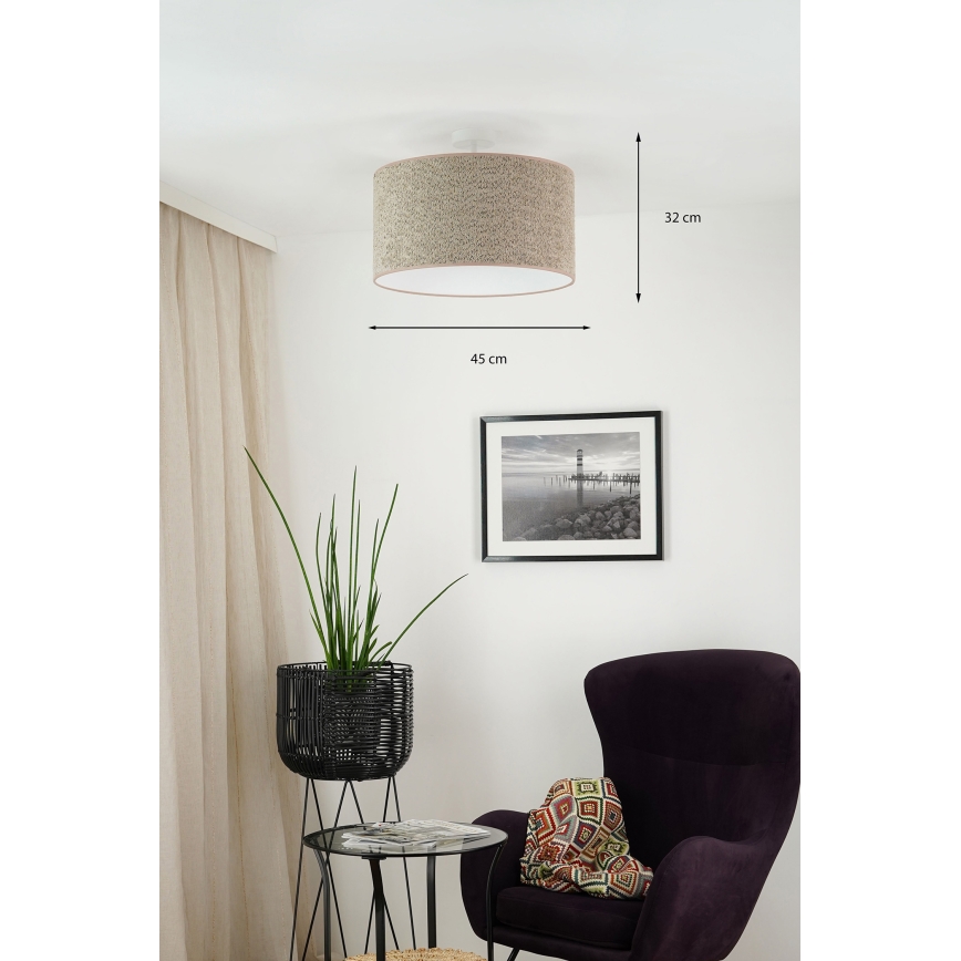 Brilagi - Lestenec na vrvici BOUCLE ROLLER 1xE27/15W/230V pr. 45 cm rjava
