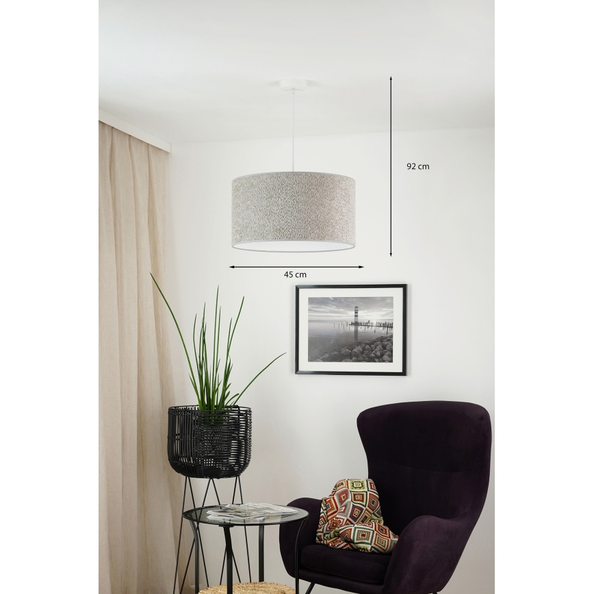 Brilagi - Lestenec na vrvici BOUCLE ROLLER 1xE27/15W/230V pr. 45 cm siva