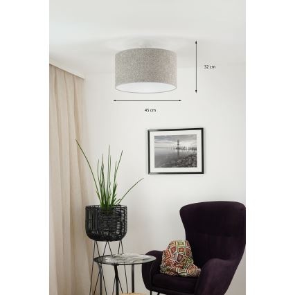 Brilagi - Lestenec na vrvici BOUCLE ROLLER 1xE27/15W/230V pr. 45 cm siva