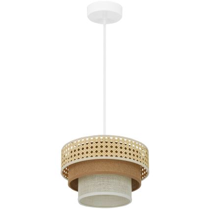 Brilagi - Lestenec na vrvici CEDAR LUNETA 1xE27/15W/230V pr. 25 cm bež/rjava/krem barva