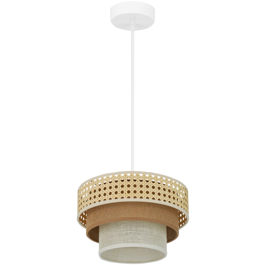 Brilagi - Lestenec na vrvici CEDAR LUNETA 1xE27/15W/230V pr. 25 cm bež/rjava/krem barva
