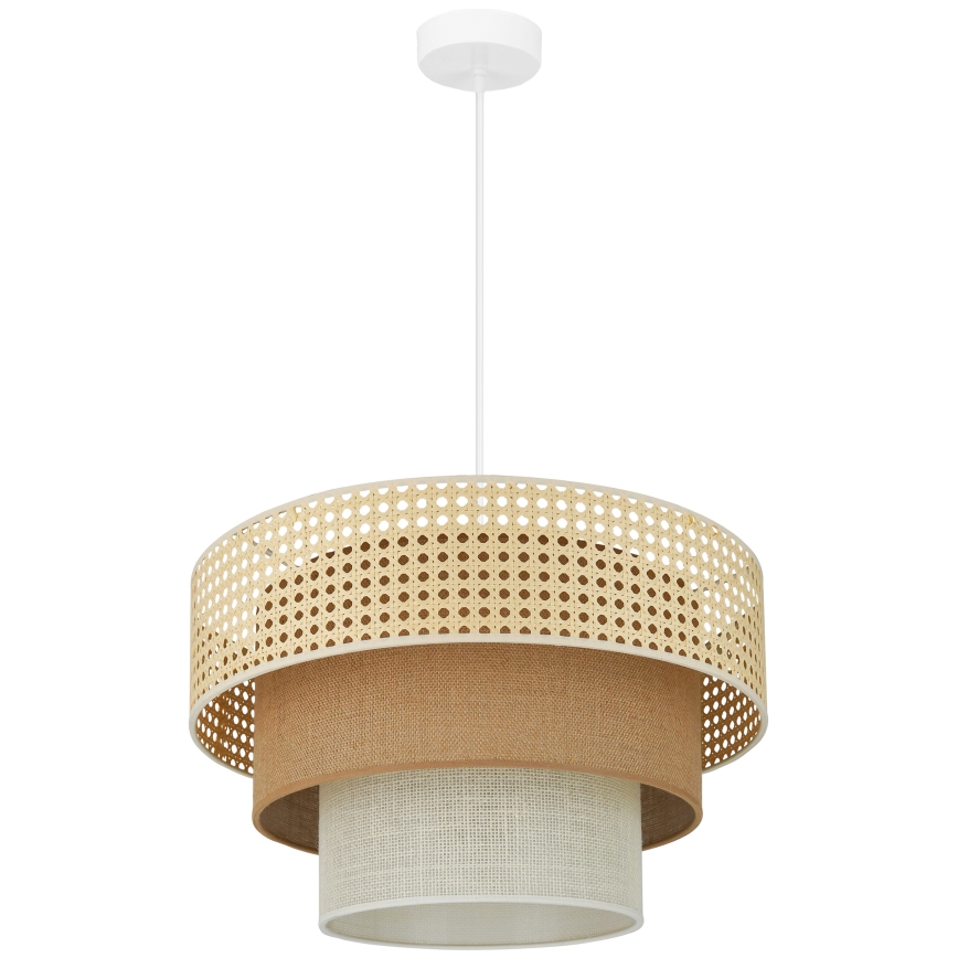 Brilagi - Lestenec na vrvici CEDAR LUNETA 1xE27/15W/230V pr. 45 cm bež/rjava/krem barva