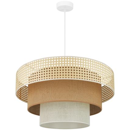 Brilagi - Lestenec na vrvici CEDAR LUNETA 1xE27/15W/230V pr. 60 cm bež/rjava/krem barva