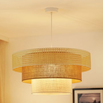 Brilagi - Lestenec na vrvici CEDAR LUNETA 1xE27/15W/230V pr. 60 cm bež/rjava/krem barva