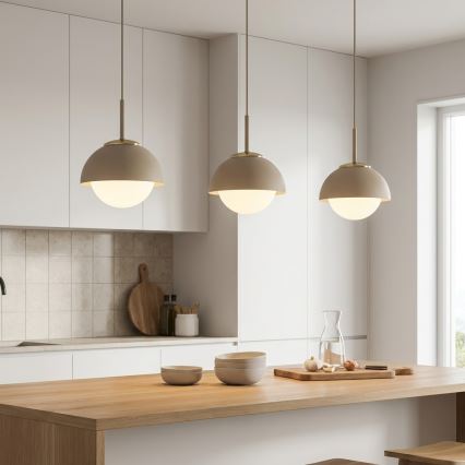 Brilagi - Lestenec na vrvici COSMO 1xE27/60W/230V premer 18 cm bež/zlata
