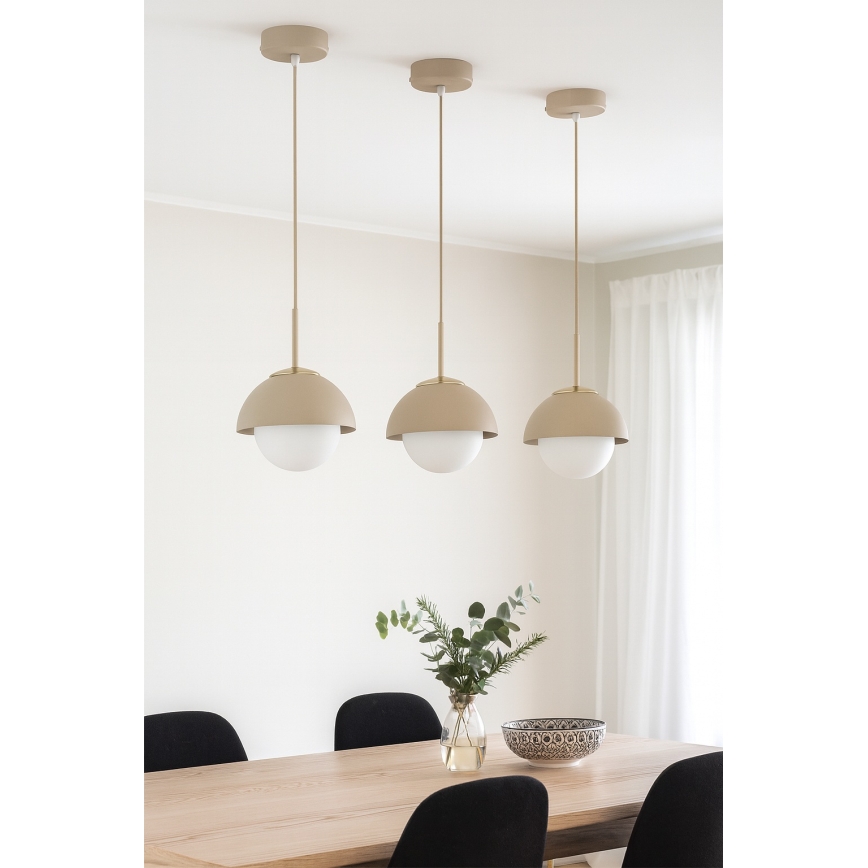 Brilagi - Lestenec na vrvici COSMO 1xE27/60W/230V premer 18 cm bež/zlata