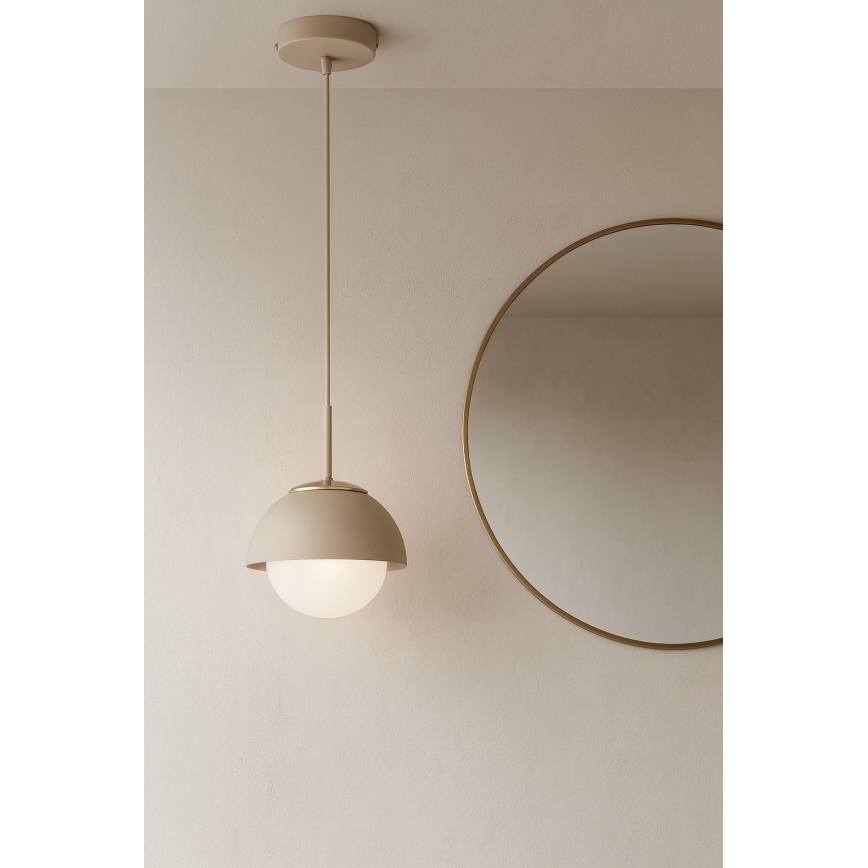 Brilagi - Lestenec na vrvici COSMO 1xE27/60W/230V premer 18 cm bež/zlata