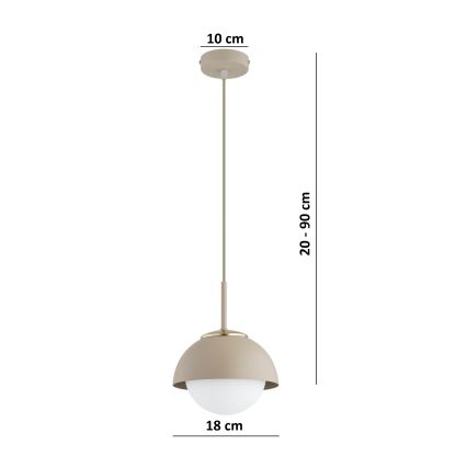 Brilagi - Lestenec na vrvici COSMO 1xE27/60W/230V premer 18 cm bež/zlata