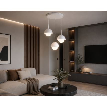 BRILAGI - Lestenec na vrvici COSMO 3xE27/60W/230V bela/zlata