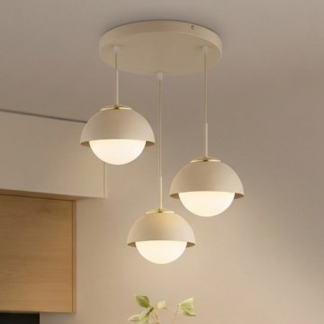 Brilagi - lestenec na vrvici COSMO 3xE27/60W/230V bež/zlata