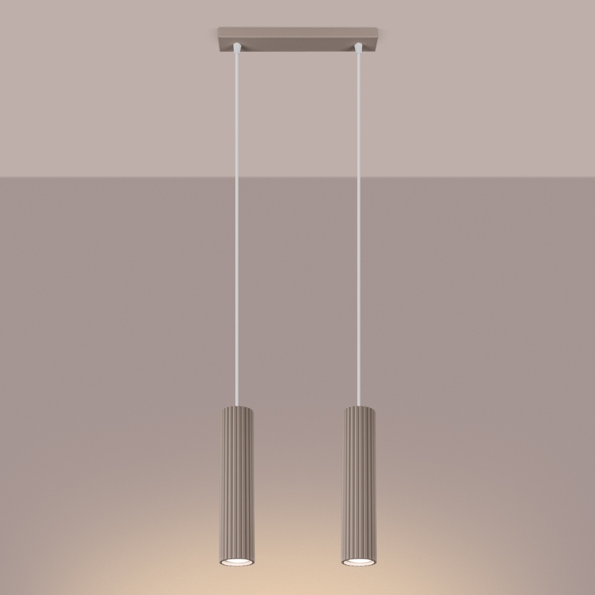 Brilagi - Lestenec na vrvici CRESTO 2xGU10/10W/230V taupe