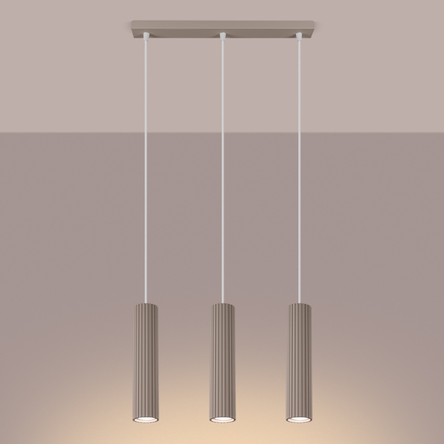Brilagi - Lestenec na vrvici CRESTO 3xGU10/10W/230V taupe