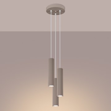Brilagi - Lestenec na vrvici CRESTO 3xGU10/10W/230V taupe