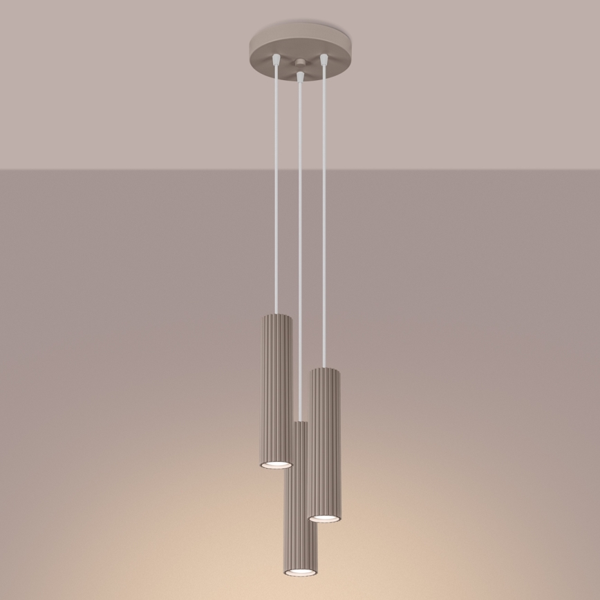 Brilagi - Lestenec na vrvici CRESTO 3xGU10/10W/230V taupe