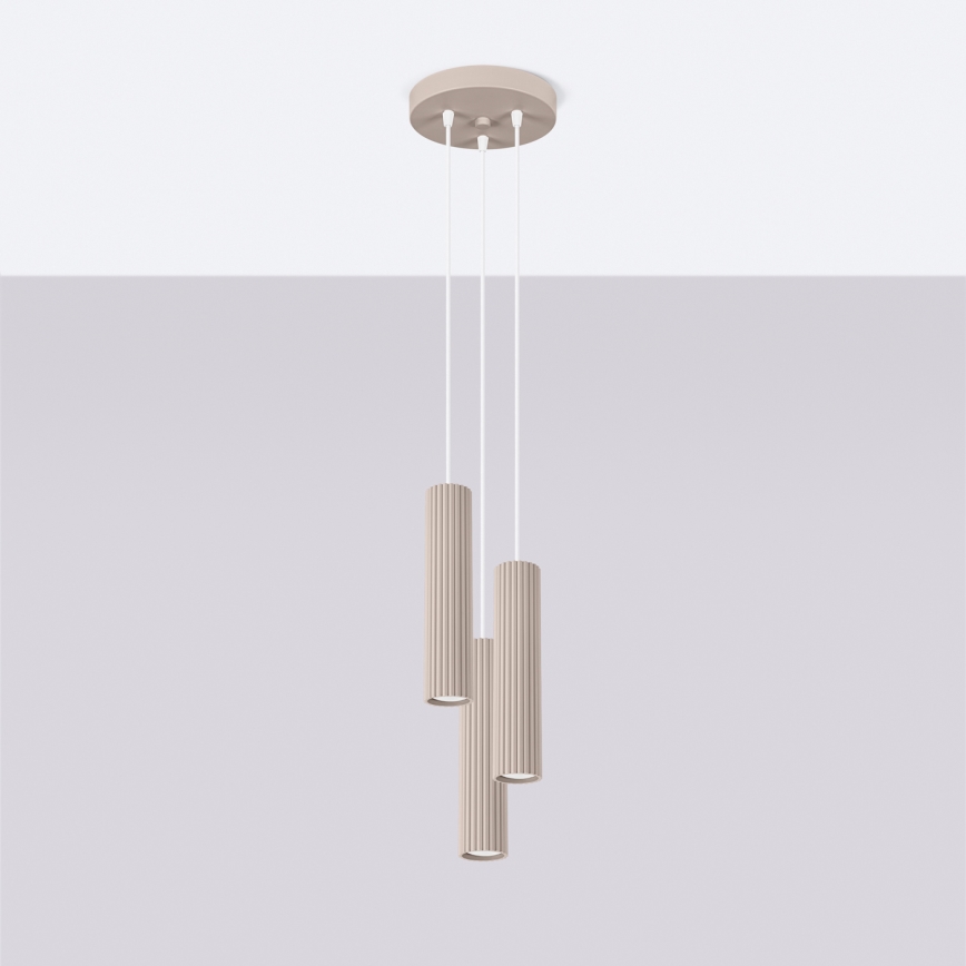 Brilagi - Lestenec na vrvici CRESTO 3xGU10/10W/230V taupe
