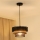 Brilagi - Lestenec na vrvici DAKOTA LUNETA 1xE27/15W/230V premera 25 cm črna/ratan