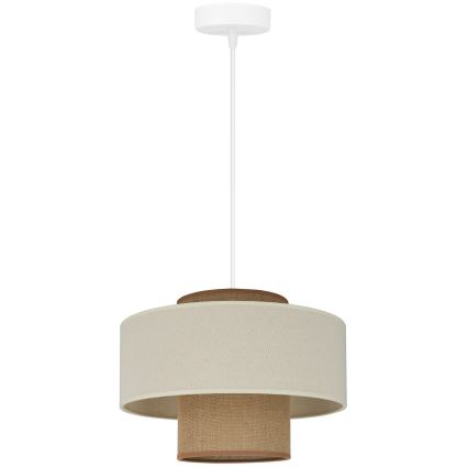 Brilagi - Lestenec na vrvici DALLAS 1xE27/15W/230V pr. 30 cm rjava/krem barva/bela