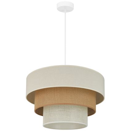 Brilagi - Lestenec na vrvici DENVER LUNETA 1xE27/15W/230V pr. 45 cm bež/rjava/krem barva