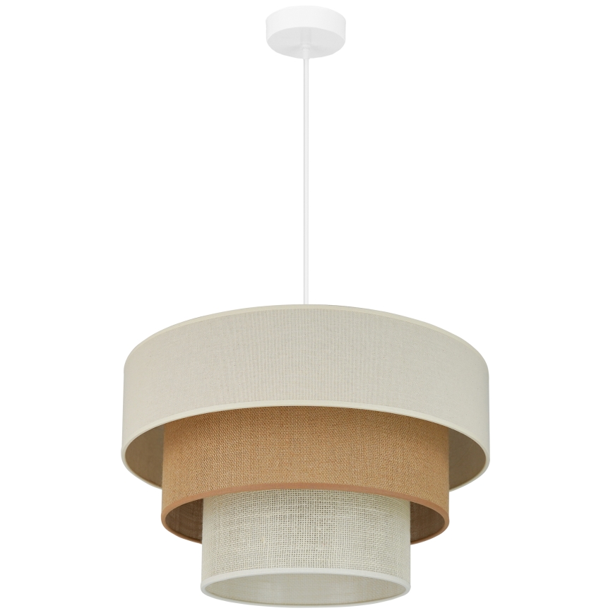 Brilagi - Lestenec na vrvici DENVER LUNETA 1xE27/15W/230V pr. 45 cm bež/rjava/krem barva