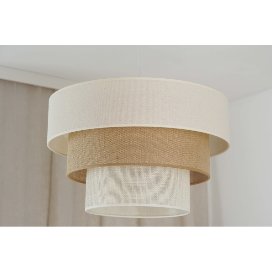 Brilagi - Lestenec na vrvici DENVER LUNETA 1xE27/15W/230V pr. 45 cm bež/rjava/krem barva