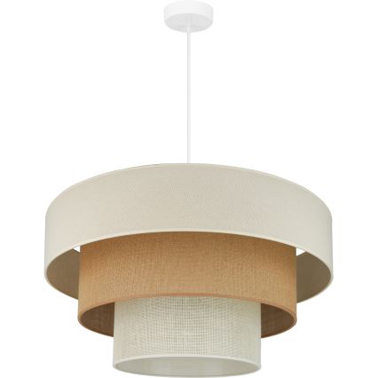 Brilagi - Lestenec na vrvici DENVER LUNETA 1xE27/15W/230V pr. 60 cm bež/rjava/krem barva
