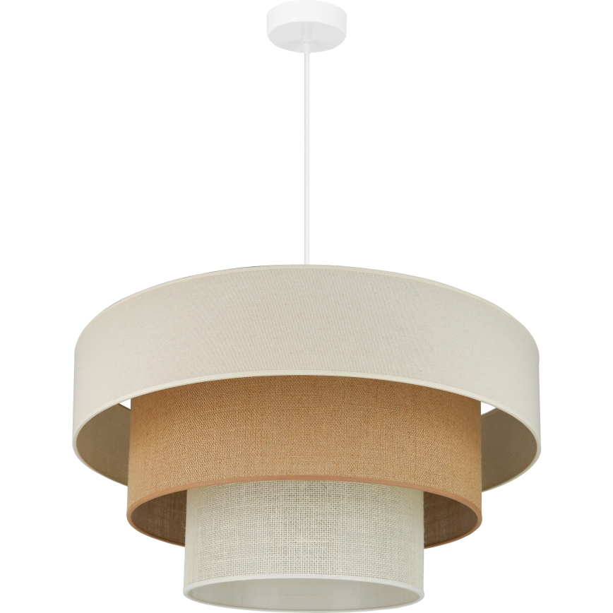 Brilagi - Lestenec na vrvici DENVER LUNETA 1xE27/15W/230V pr. 60 cm bež/rjava/krem barva