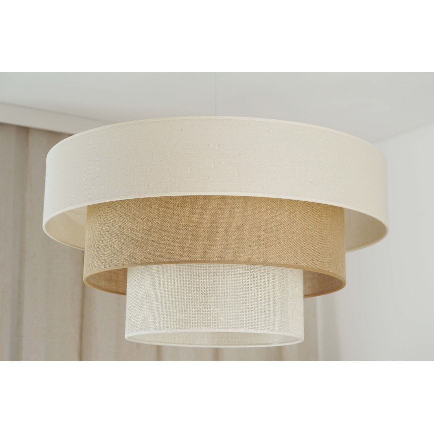 Brilagi - Lestenec na vrvici DENVER LUNETA 1xE27/15W/230V pr. 60 cm bež/rjava/krem barva