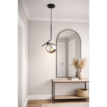 Brilagi - Lestenec na vrvici DIOR 1xE27/60W/230V črna/dimna siva