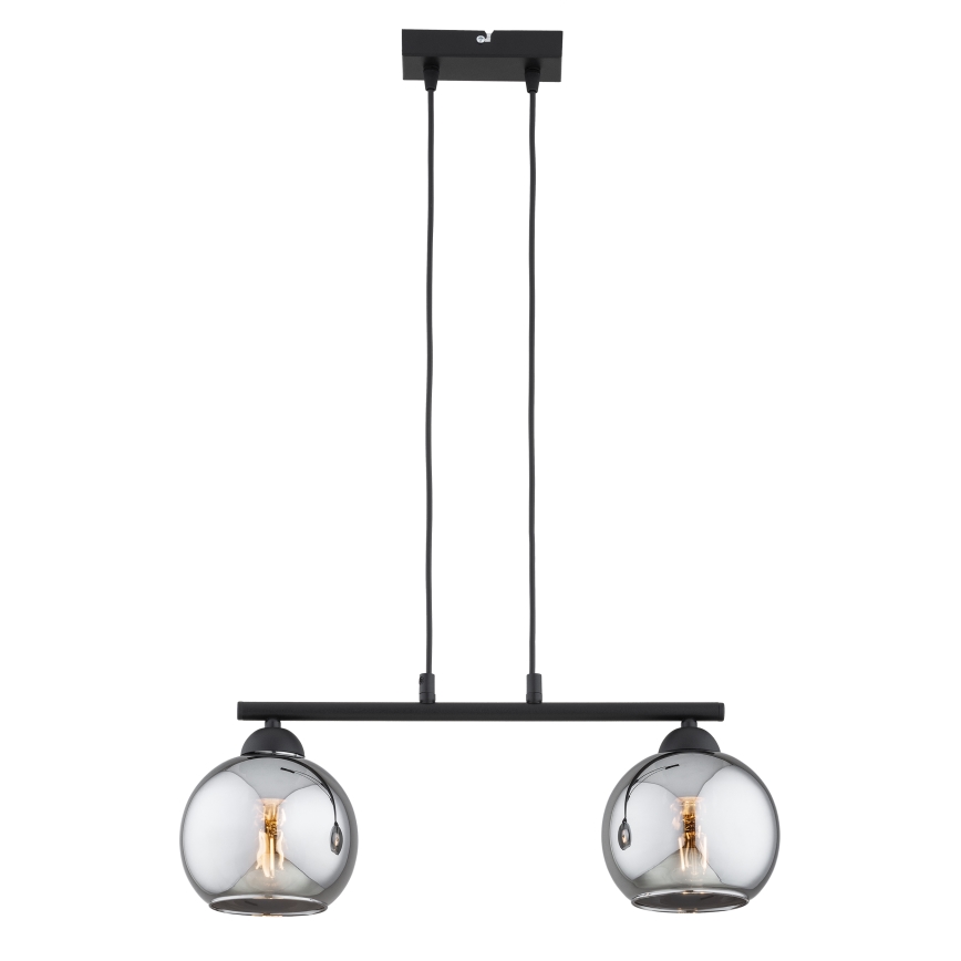 Brilagi - Lestenec na vrvici DIOR 2xE27/60W/230V črna/dimna siva