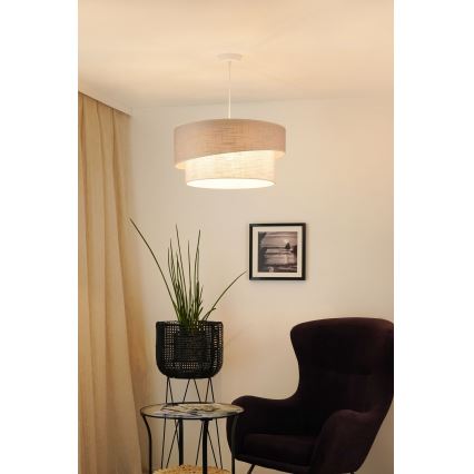Brilagi - Lestenec na vrvici DOVER SHINE 1xE27/15W/230V pr. 50 cm siva/krem barva