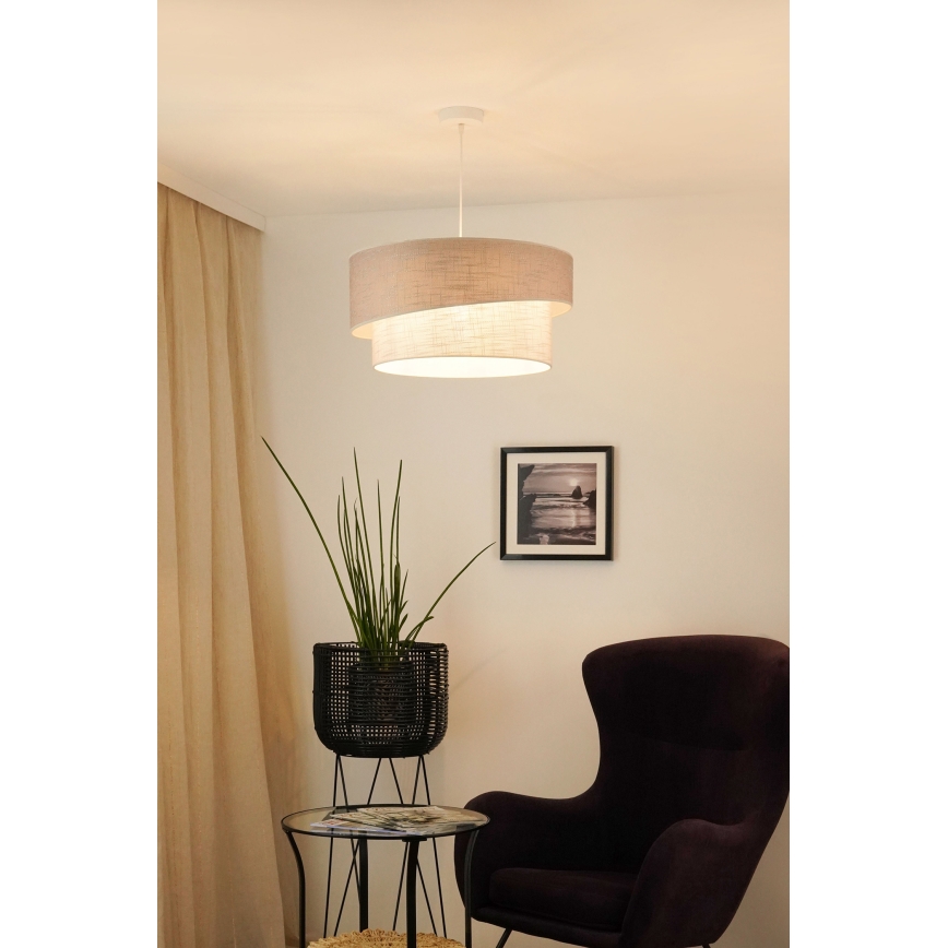 Brilagi - Lestenec na vrvici DOVER SHINE 1xE27/15W/230V pr. 50 cm siva/krem barva