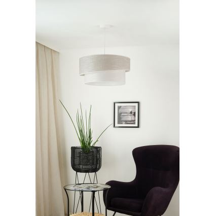 Brilagi - Lestenec na vrvici DOVER SHINE 1xE27/15W/230V pr. 50 cm siva/krem barva