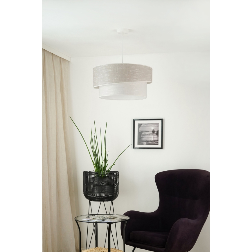 Brilagi - Lestenec na vrvici DOVER SHINE 1xE27/15W/230V pr. 50 cm siva/krem barva