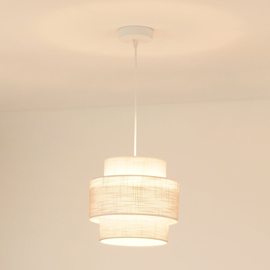 Brilagi - Lestenec na vrvici DOVER SPACE 1xE27/15W/230V pr. 25 cm siva/krem barva