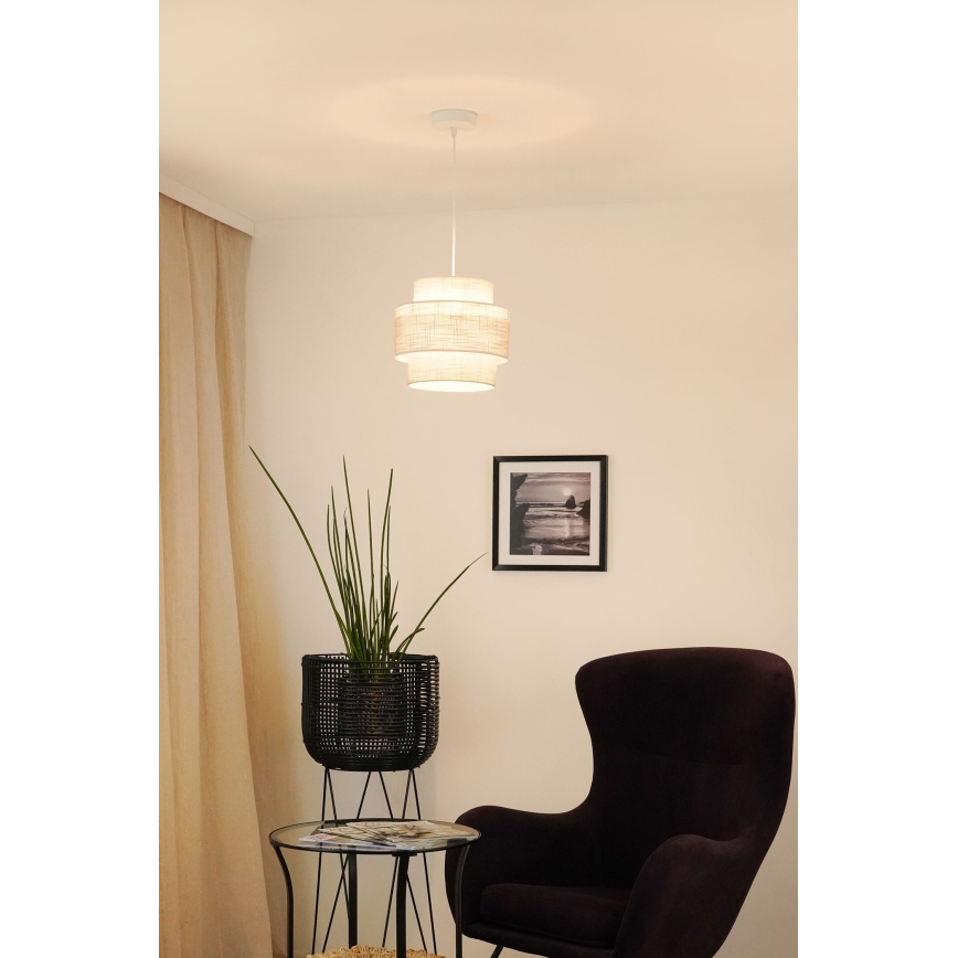 Brilagi - Lestenec na vrvici DOVER SPACE 1xE27/15W/230V pr. 25 cm siva/krem barva