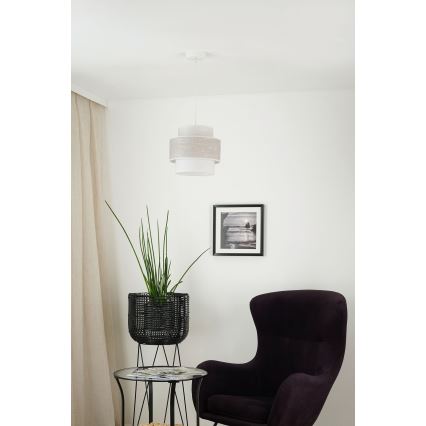 Brilagi - Lestenec na vrvici DOVER SPACE 1xE27/15W/230V pr. 25 cm siva/krem barva