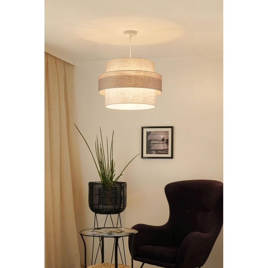 Brilagi - Lestenec na vrvici DOVER SPACE 1xE27/15W/230V pr. 50 cm siva/krem barva