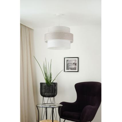 Brilagi - Lestenec na vrvici DOVER SPACE 1xE27/15W/230V pr. 50 cm siva/krem barva